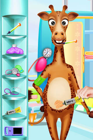 Doctor And Giraffe Mommy-Animal Delivery Games screenshot 2