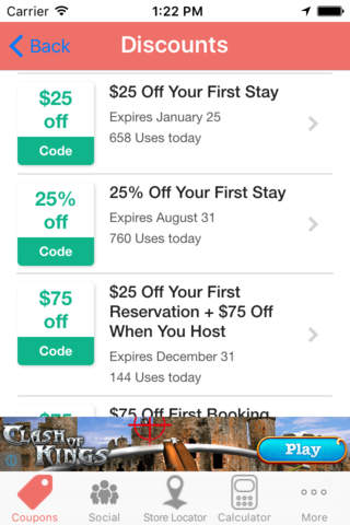 Savings & Coupons For Airbnb screenshot 3