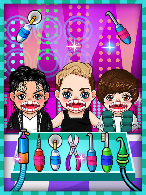 Celebrity Crazy Dentist Teeth Doctor Little Office & Shave Beard Hair Salon Free Kids Gamesscreeshot 3