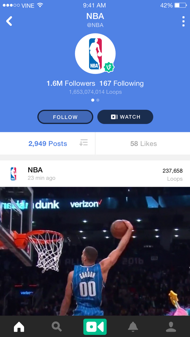 Screenshots of Vine for iPhone