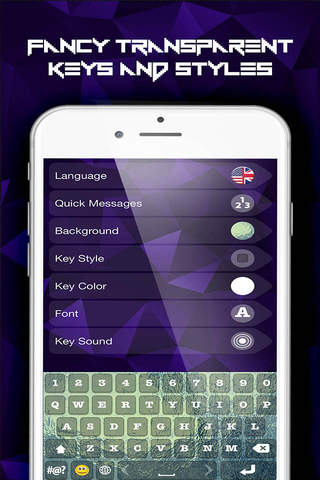 Glass Keyboard Themes for iPhone – Create Custom Qwerty Keyboards with Cool Designs And Fonts screenshot 3