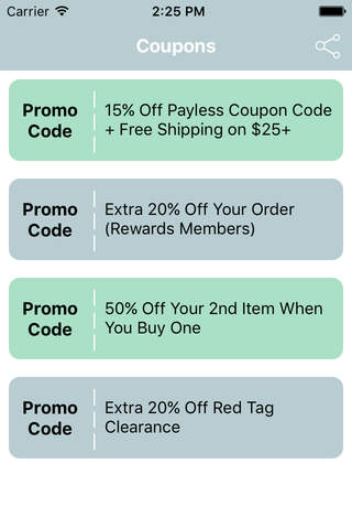 Coupons for Payless Shopping App screenshot 2