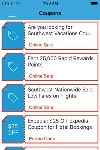 Coupons App for Southwest Airlines screenshot 2