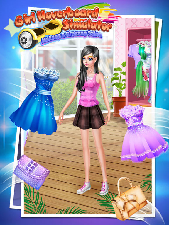 Girl Hoverboard Simulator - Makeup & Dressup Salon Game FOR FREEscreeshot 3