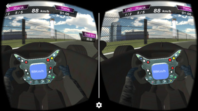 Racing Simulator  Car - VR Cardboard screenshot 2