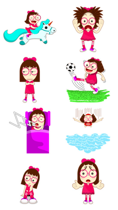 Funny Little Girl > Stickers! screenshot 3