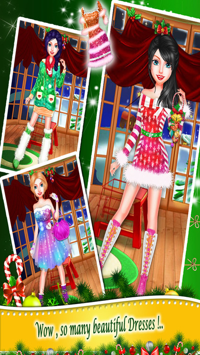 Christmas Princess Salon - Free kids girls games screenshot 4