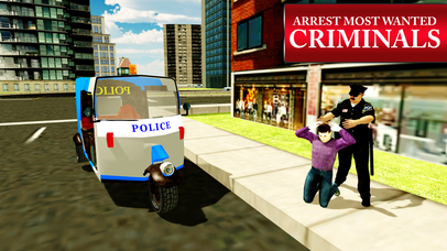 Police Tuk Tuk Rickshaw Simulator & Auto Driving screenshot 4