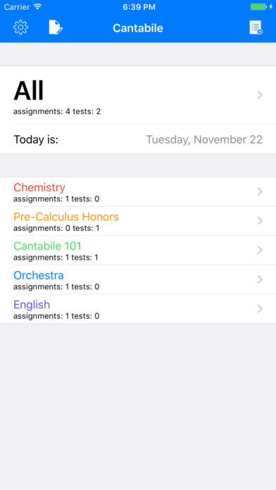 Cantabile: The Task Manager for Students screenshot 2