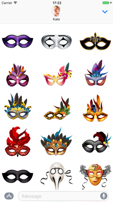 Carnival Mask - Stickers for iMessage screenshot 3