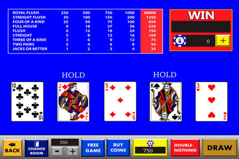 Video Poke Jacks or Better Las Vegas Casino Style Card Games screenshot 3