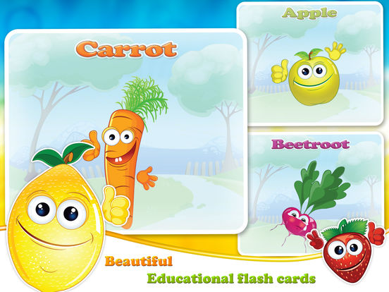 Veggies & Fruits: kids educational games - Englishscreeshot 2
