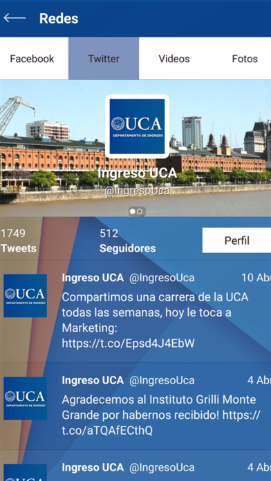 UCA - Departamento de Ingreso screenshot 3