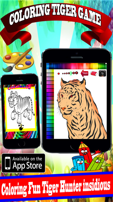 Coloring Fun Tiger Hunter insidious screenshot 2