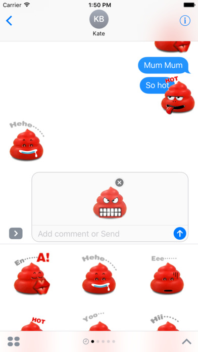 Cool red poop animated - Fx Sticker screenshot 3