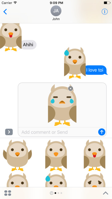 Simple owl emojis - Fx Sticker screenshot 3