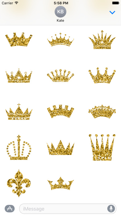 Golden Crown Stickers screenshot 2