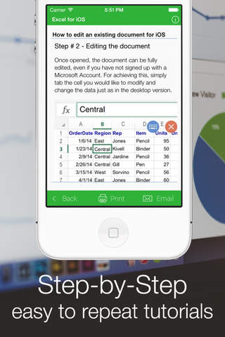 Tutorial for Excel for iPhone & iPad - Help Tips screenshot 3