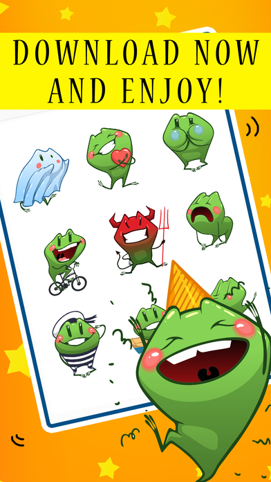 Blush Froggy Moji - Sticker Set for iMessage screenshot 3
