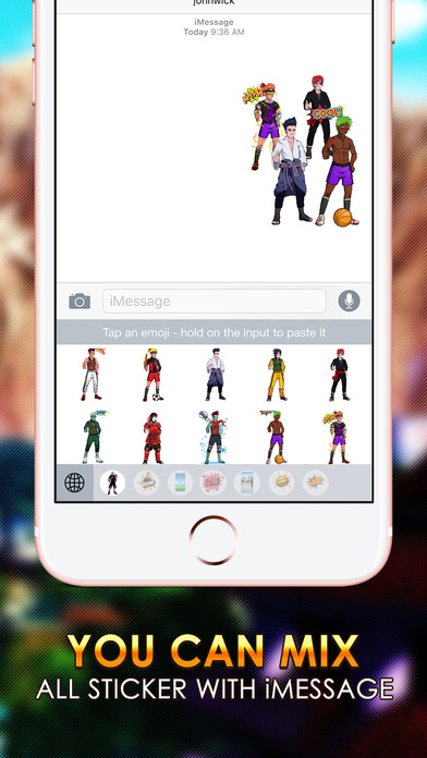Ninja Boy Emoji Sticker Keyboard Themes ChatStick screenshot 3