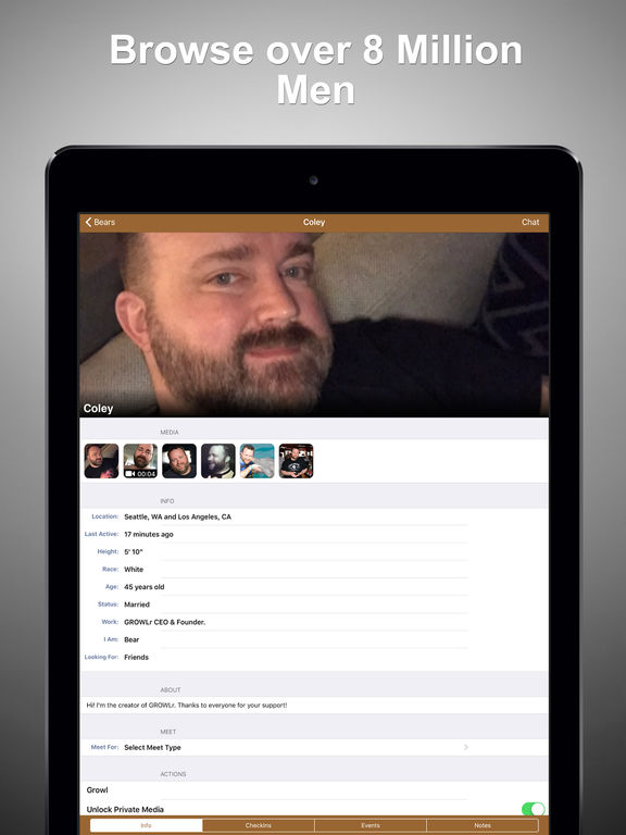GROWLr Gay Bear Social Network AppRecs