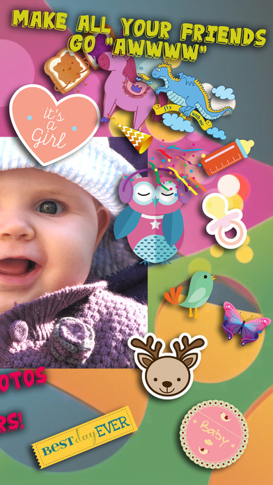 Baby Photo Frames & Stickers – Cute Camera Editor screenshot 2