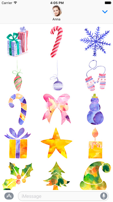 Merry Christmas Sticker Pack 7 - Watercolor items screenshot 2