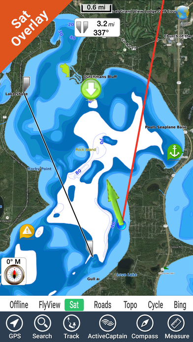 Lake Gull Michigan HD GPS fishing chart offline screenshot 3