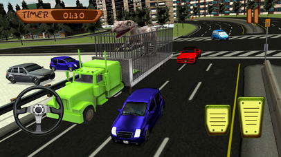 Angry Dinosaur Zoo Transport & Truck Drive games screenshot 3