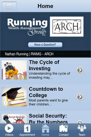 Running Wealth Management Group - Arch screenshot 2