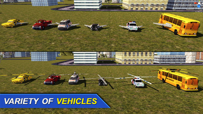 Futuristic Flying Car: Emergency Vehicle Parking screenshot 2