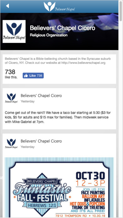 Believers Chapel Central NY screenshot 2