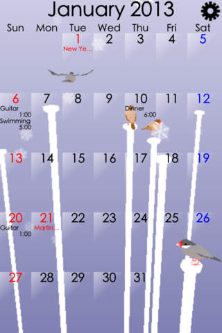 BunCal - The Calendar for little bird lovers screenshot 2