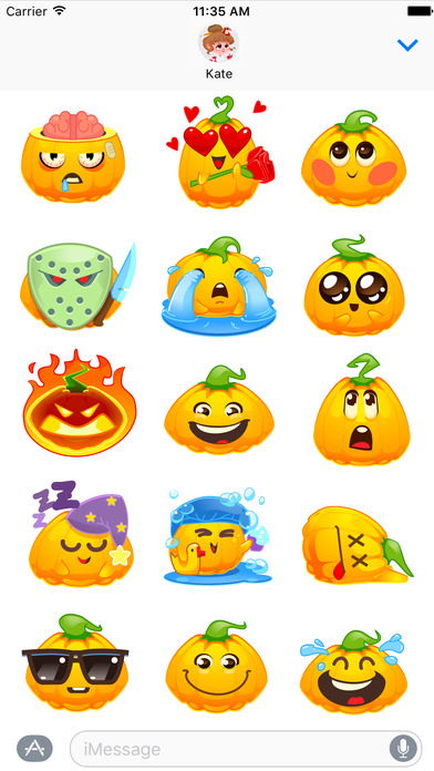 Halloween Pumpkins Emoji screenshot 2