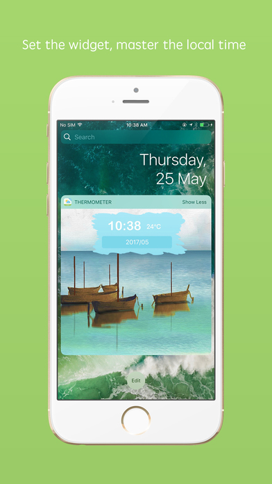Thermometer - Weather Widget with clock screenshot 2