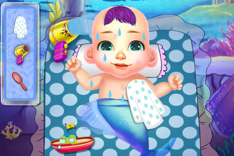 Mermaid Princess's Baby Salon-Mommy Real Care screenshot 3