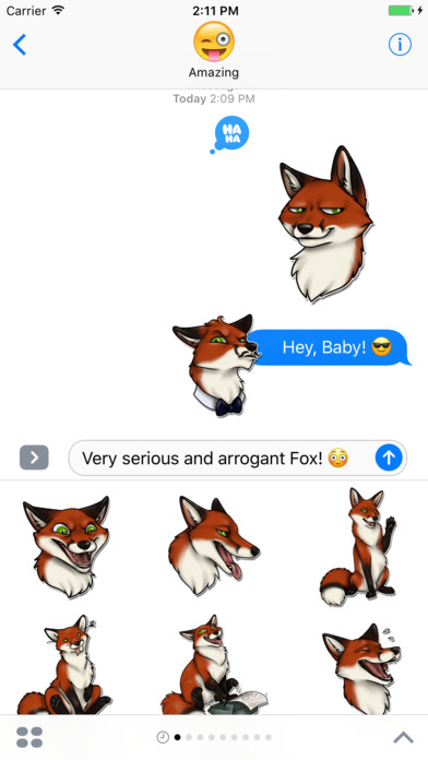 Angry Fox • COLL Stickers for iMessage Emoji screenshot 2