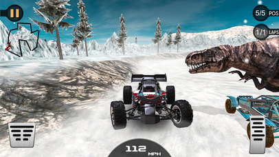 Snow Drift Dino World Car Racing Challenges 2017 screenshot 2