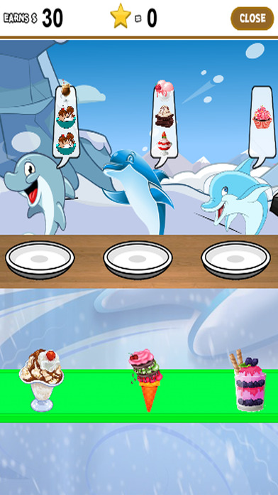 Kins Frozen Dolphin Snow Ice Cream Games Shop screenshot 2
