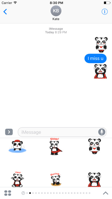 Panda Super Man Sticker screenshot 4