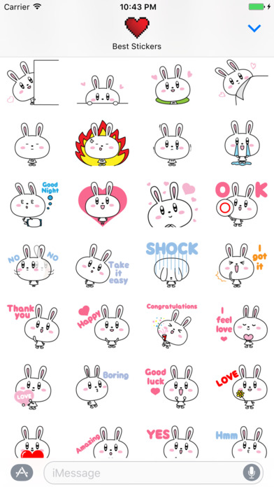 Sweet Lover Bunny Stickers screenshot 2
