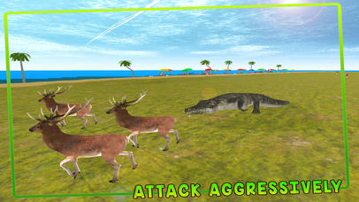 Wild Crocodile Beach Attack 3D screenshot 2