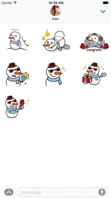 Winter Snowman - Christmas Holidays Stickers screenshot 4