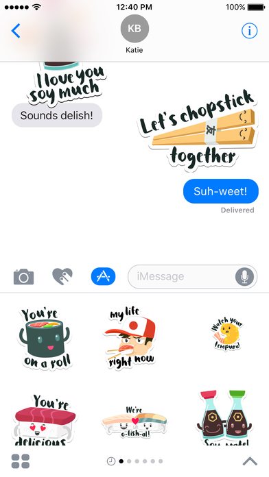 Sushi Stickers for iMessage ۽ ũ