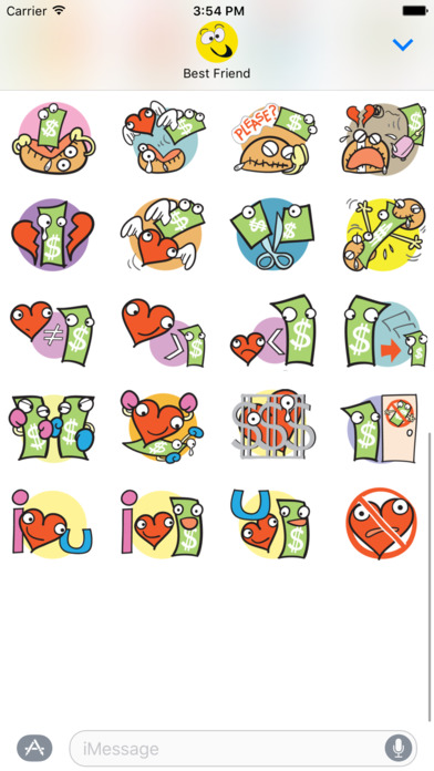Money & Heart Love Story ● Emoji & Stickers screenshot 3
