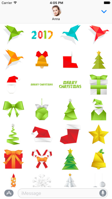 Christmas Origami Sticker Pack screenshot 2