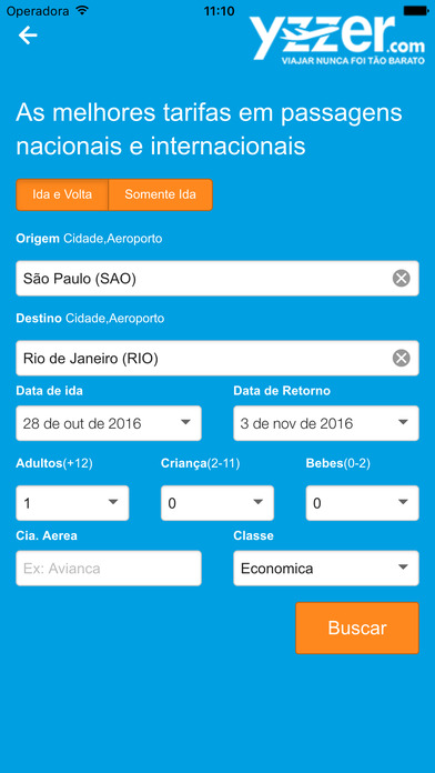 yzzer.com: Passagens Aéreas screenshot 2