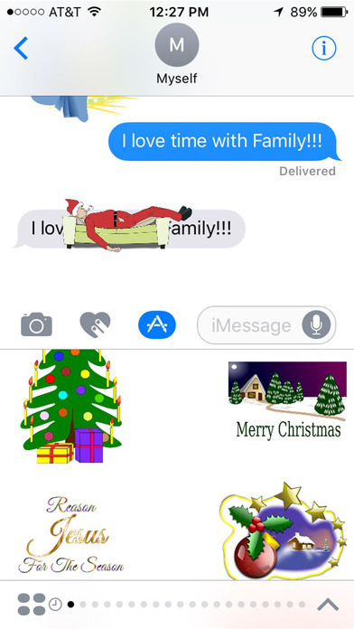 Christmas Stickers for iMessage Chat screenshot 3