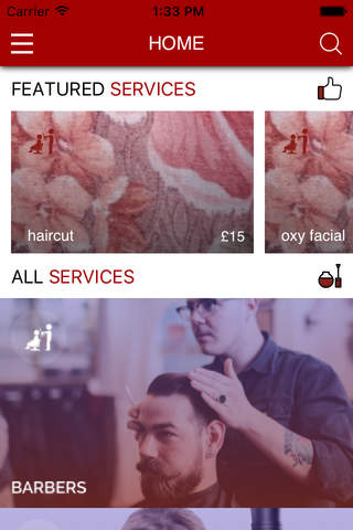 PREP – book services online screenshot 2