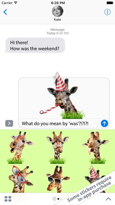 Free Stickers - Live Giraffes 2 screenshot 3